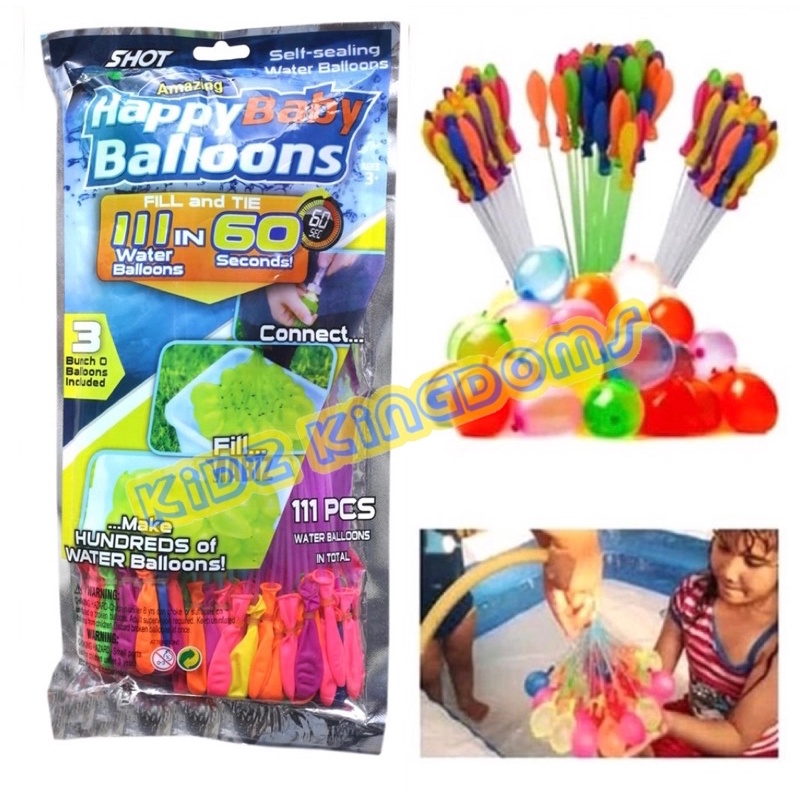 Magic Bunch Water Balloon 111 pcs - Balon Magic Air Mainan Perang Bom Battle