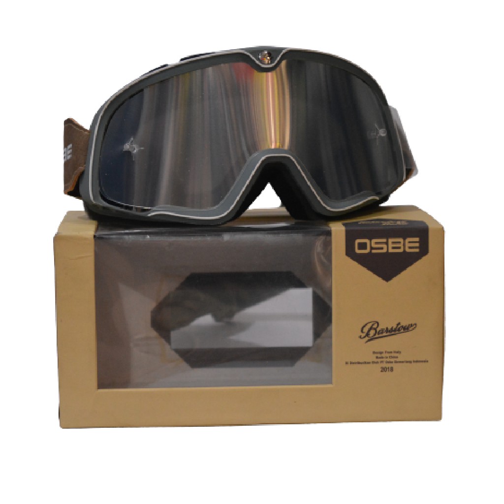 Kacamata Cross Goggle Osbe Barstow Bingkai Abu