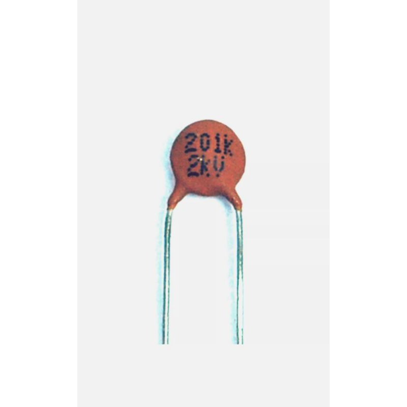 Disc Ceramic Capacitor 201K 200pF 2KV K ±10% Y5P pitch=5mm RoHS Taiwan