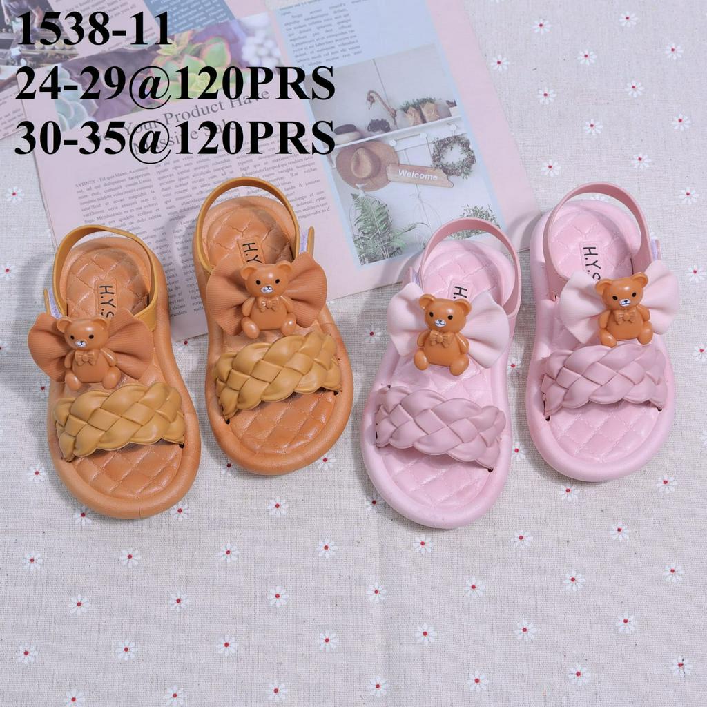 Sandal Anak Perempuan Tali Belakang Motif Pita Import 1538-11