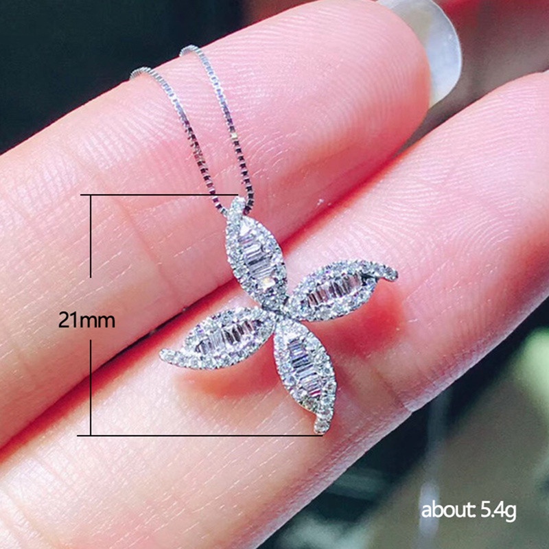 Kalung Wanita Dengan AAA White CZ Untuk Pesta Pernikahan