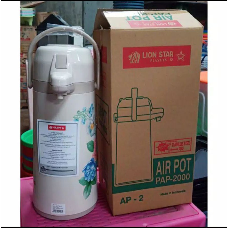 LION STAR - Air Pot PAP 2000 Termos Air Panas Pompa Pencet 2 Liter