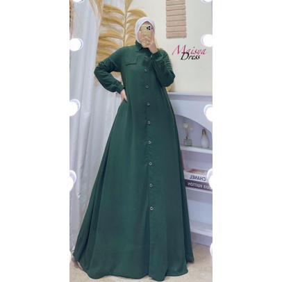 TERBARU GAMIS MAISYA DRESS/BAHAN CERUTY BABYDOLL/KANCING AKTIF