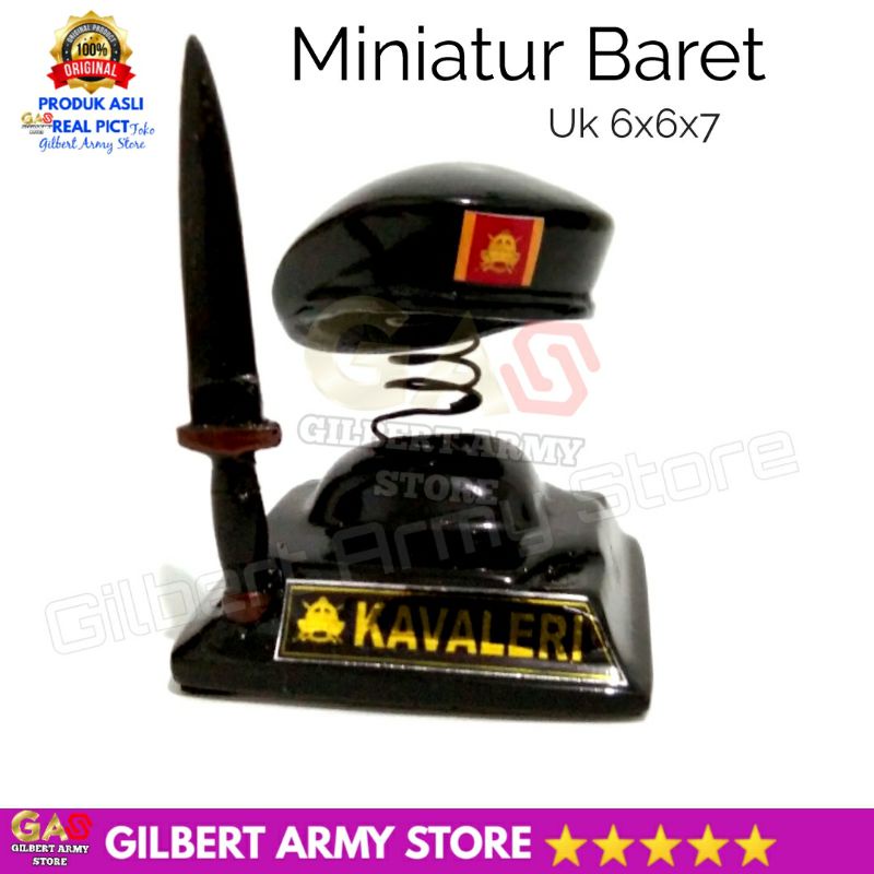 GILBERT ARMY STORE Miniatur Baret Kavaleri Infanteri Hiasan Pajangan Dashboard Dasbor Mobil Unik Lucu Kesatuan Tni Terbaru Grosir Murah asesoriea Patung Keren