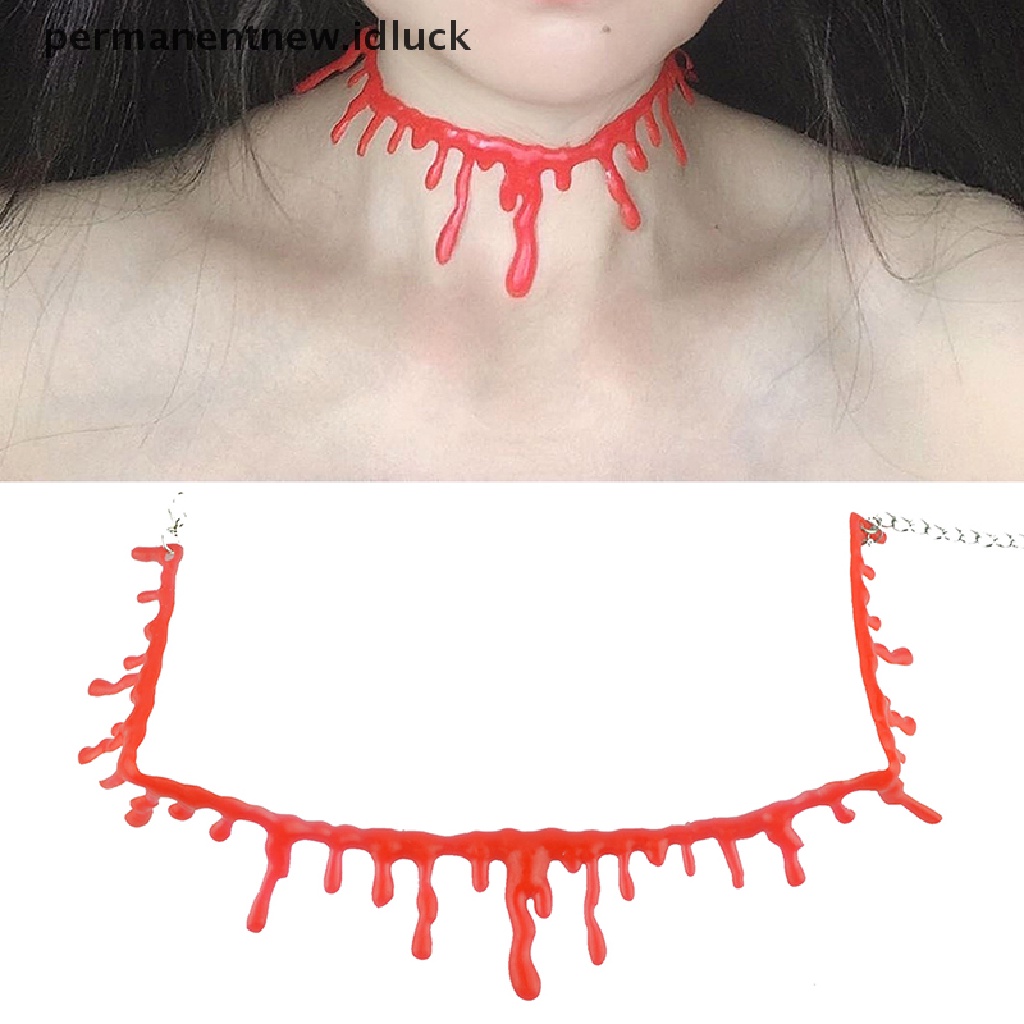 Kalung Choker Bentuk Darah Untuk Dekorasi Pesta Halloween