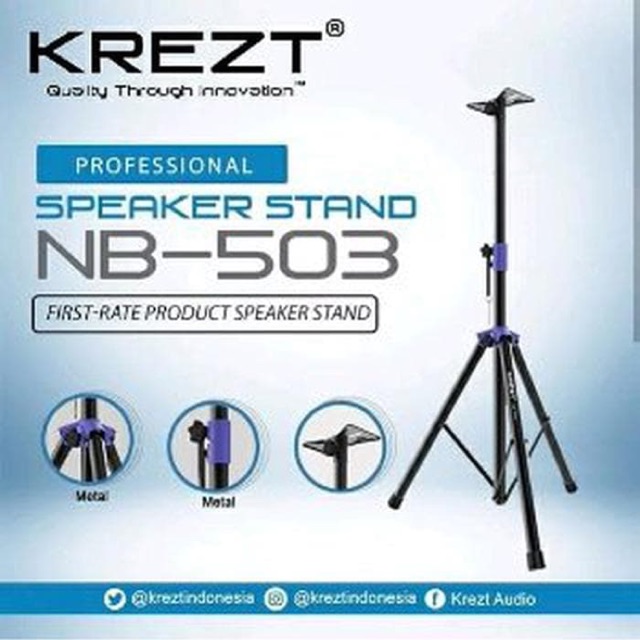 Stand Speaker Aktif - Tripod Speaker Portable KREZT NB 503 Original / stand nb503 / stand speaker
