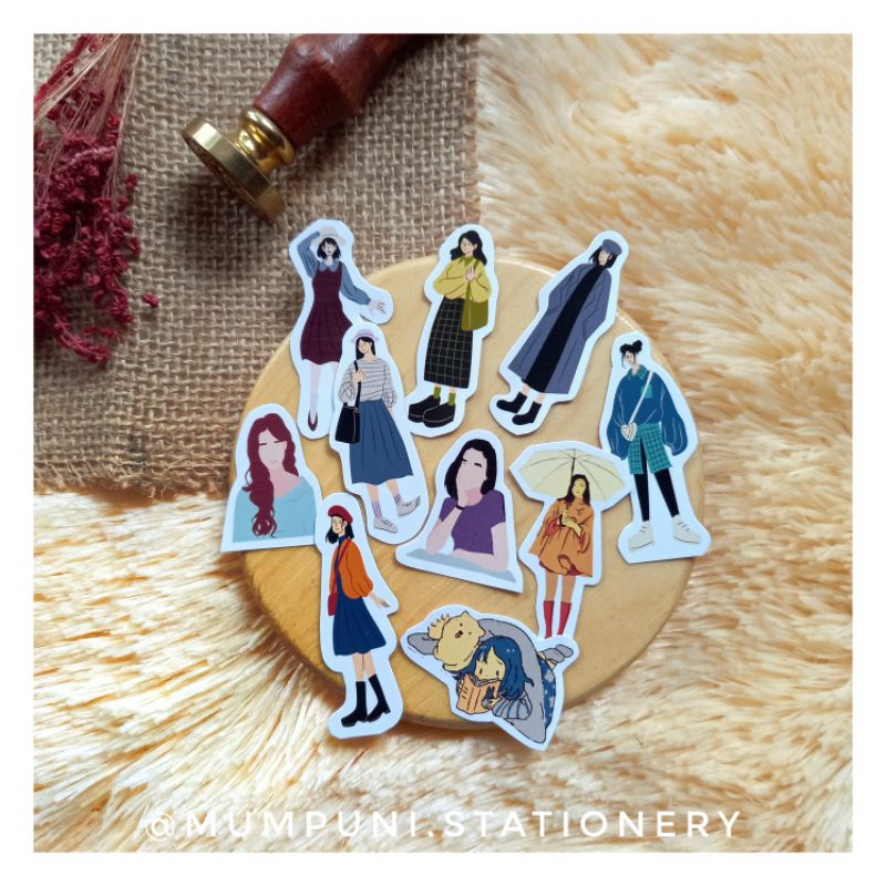 

Stiker "Girls" 10 Elements Cutting Pieces