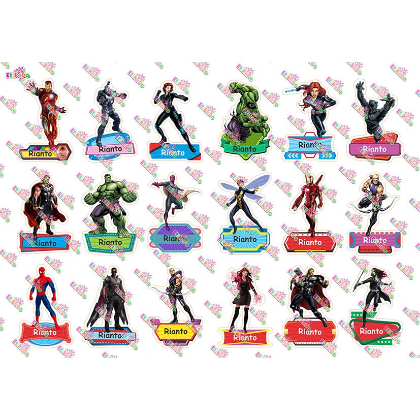 

LABEL NAMA AVENGERS 72 STIKER - ANTI AIR/ROBEK/LUNTUR -4 Nama AV1M4