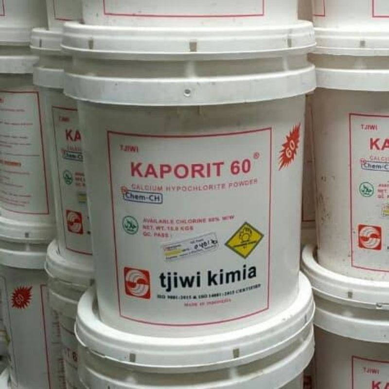kaporit tjiwi 60 % 15kg. kaporit bubuk 15kg