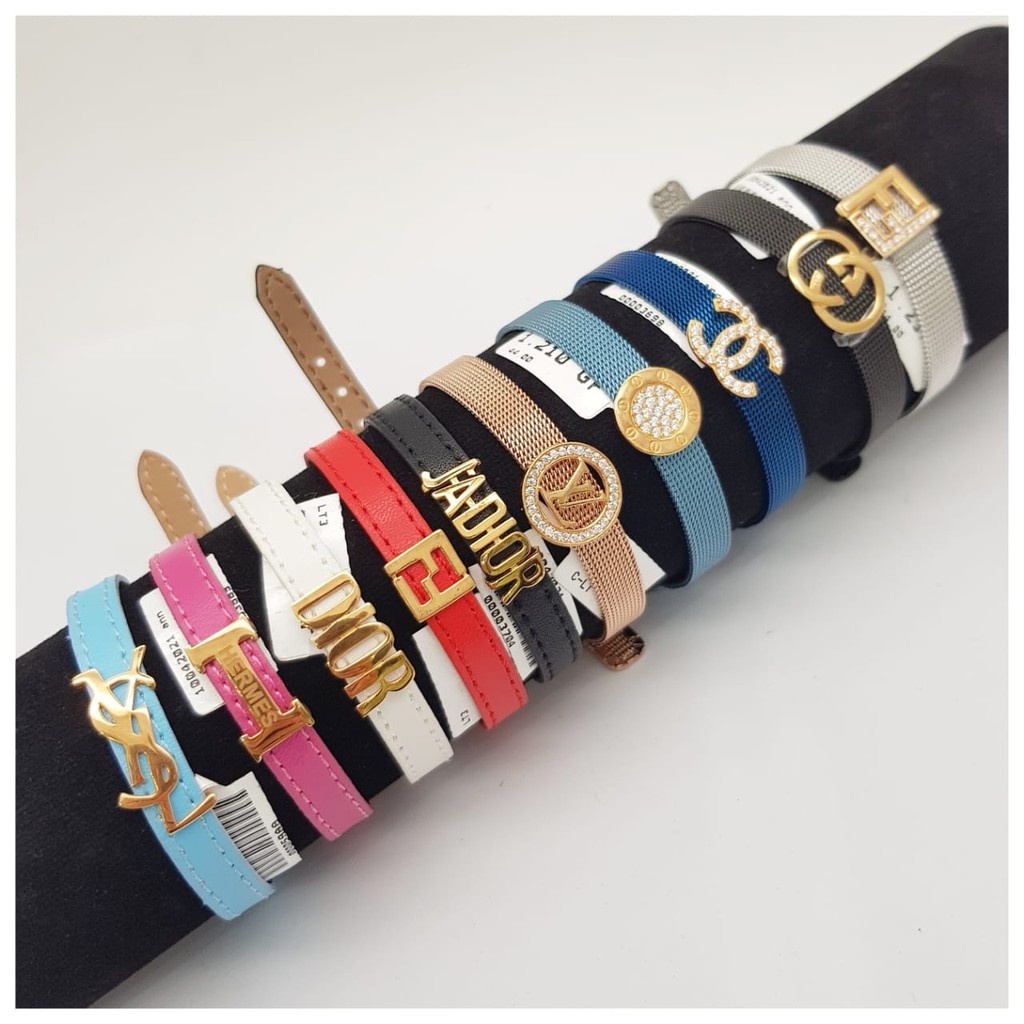 Liontin /Charm fashion  untuk Gelang Belt (SUDAH TERMASUK BELT) Emas Asli Emas muda kadar 375-8k