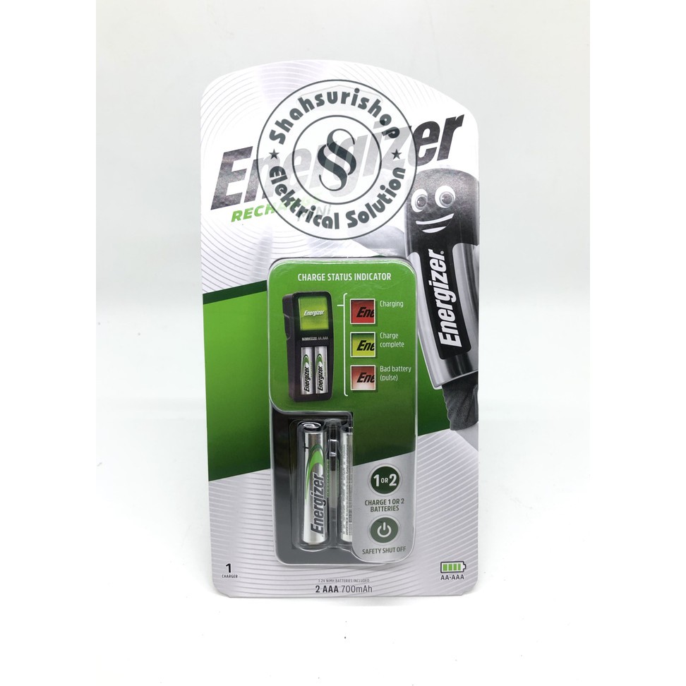 Charger Baterai Energizer CH2PC4 2 SLOT + BATERAI AAA 2 700 MAH