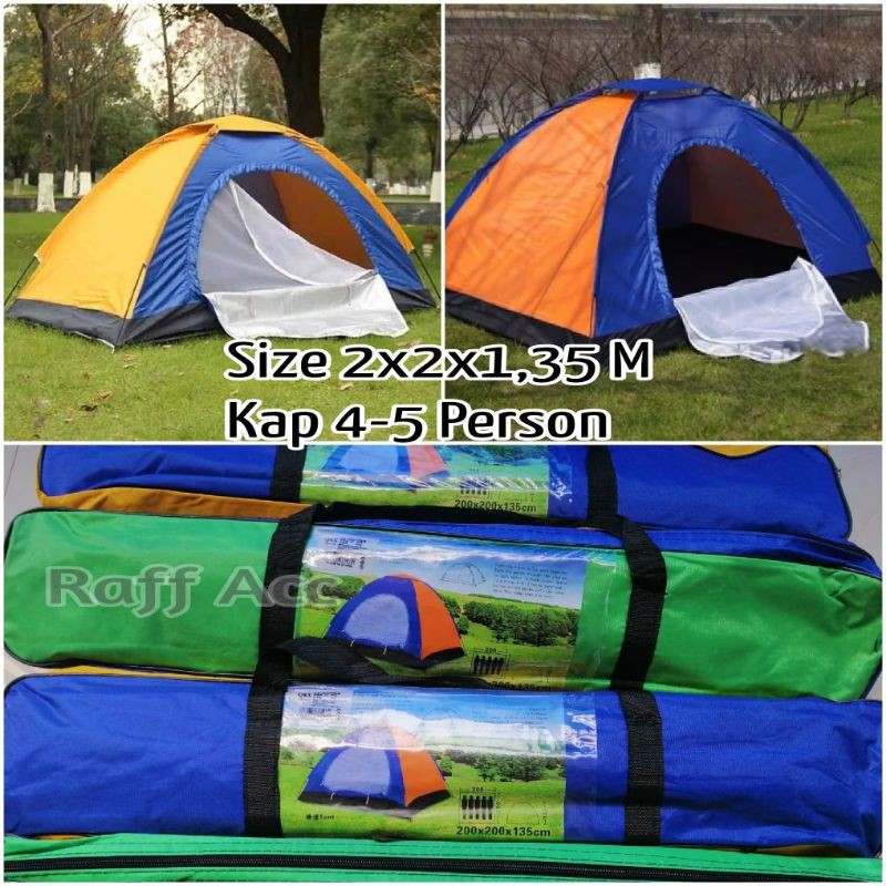 Tenda Camping Dome 4-5 Orang Single Layer | Shopee Indonesia