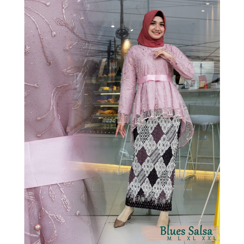 Permata Olshop / Kebaya Aurora Tille RI / Kebaya Wisuda Modern / Baju Bridesmaid / Baju Kebaya Kondangan