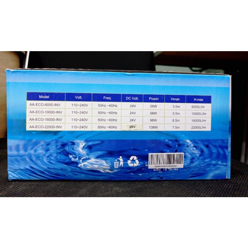 PROMO POMPA KOLAM AQUARIUM DC INVERTER RECENT AA ECO 6000