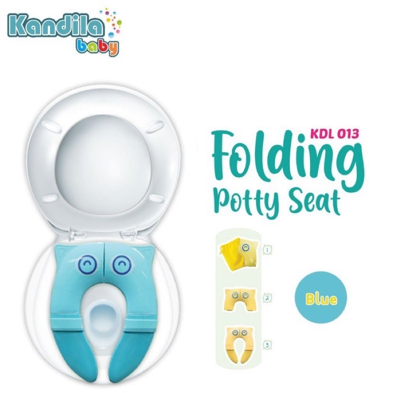 Kandila Baby Folding Potty Seat KDL013 Alas Dudukan Anak Bayi Kloset Lipat Traveling Anti Slip + Pouch Simpan