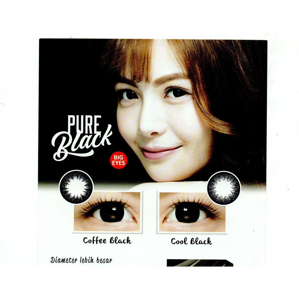 ❤ RATU ❤ Softlens Pure Black Normal | Soflens Pure Black Big Eyes Dia 16mm