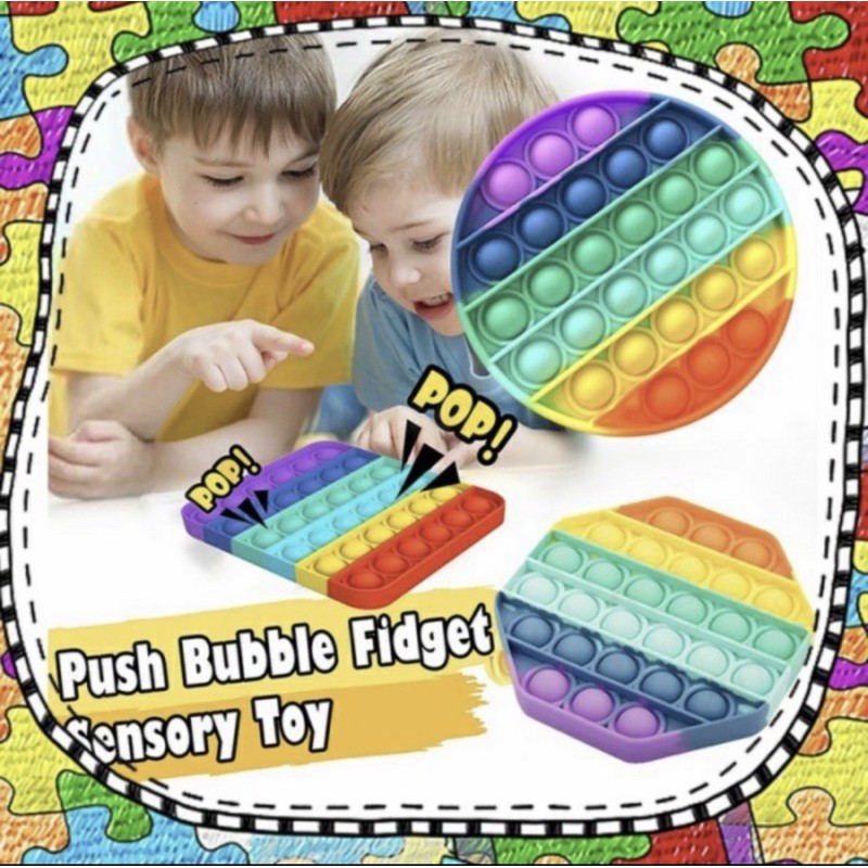 Push Bubble Fidget Pop It Toys Mainan Kekinian Anak Murah Meriah - Mainan Anak TIKTOK