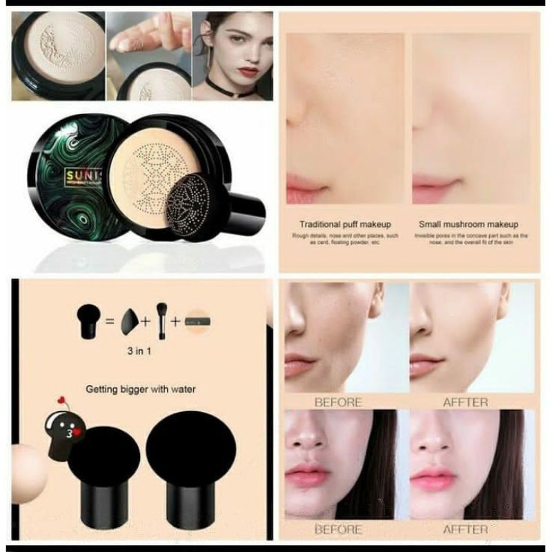 Medan Termurah BB Cushion Mushroom Head Waterproof Sunisa &amp; Lameila