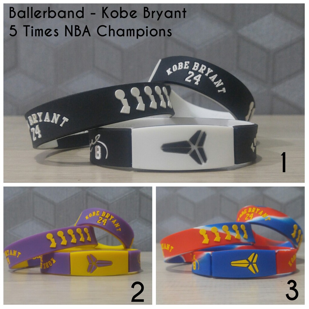Gelang Ballerband NBA PLayer Kobe Bryant 5 Times Champions