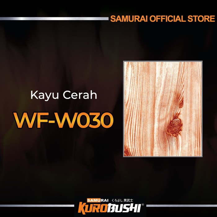 Samurai Paint Water Film Transfer Motif Kayu Cerah Kayu Cerah WFW030