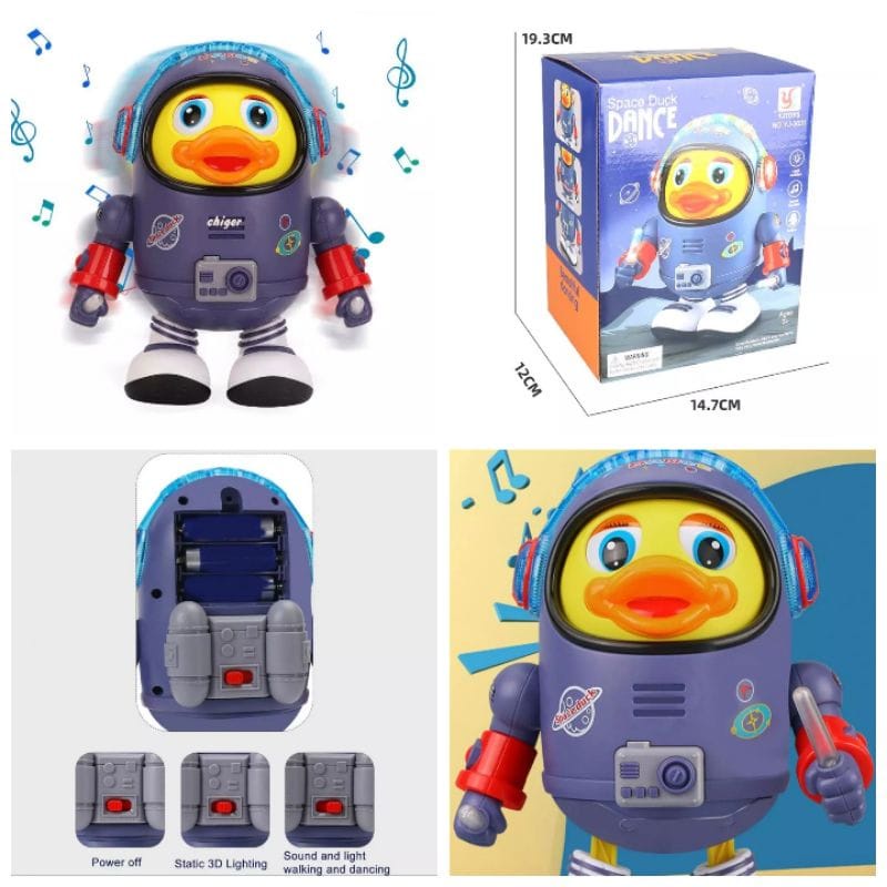 Mainan Anak Bebek Dance Music Astronot