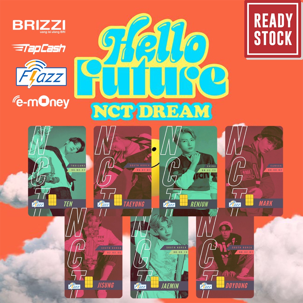 Emoney mandiri flazz bca gen 2 brizzi tap cash custom NCT DREAM k-pop DREAMER kartu e toll free edit 1 sisi atau 2 sisi cocok untuk komunitas dan souvenir