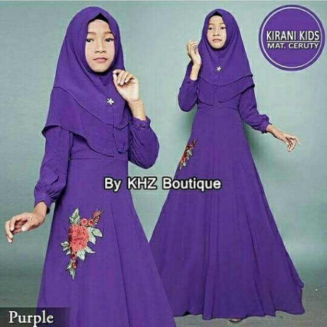 GAMIS ANAK SYARI MALIKA by KHZ BOUTIQUE