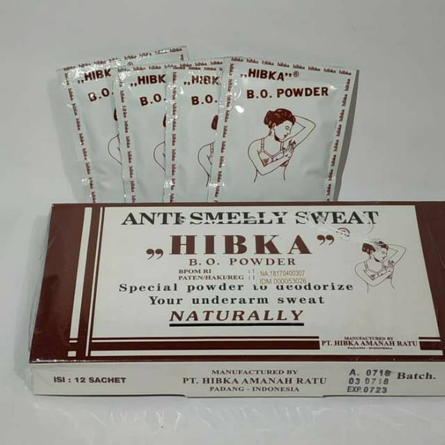 Bedak hibka ORIGINAL B O POWDER anti keringat ketiak ketek deodorant /deolotion
