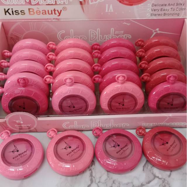 12PCS!! BLUSH ON COLOR BLUSHER NEW KISS BEAUTY