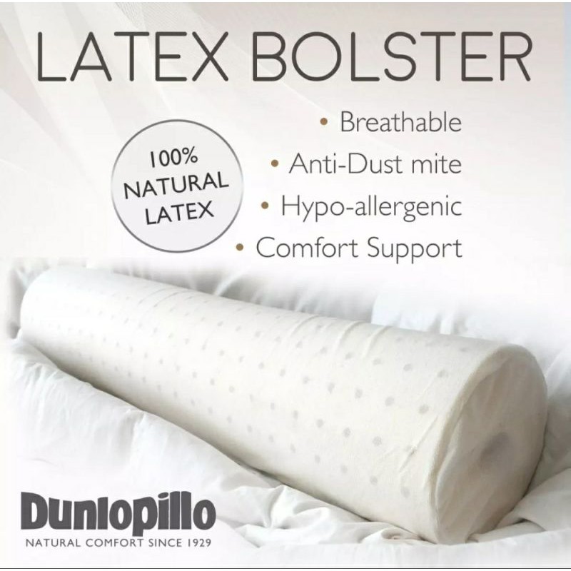 Dunlopillo Guling / Bolster 100% Natural Latex Hypo- Allergenic