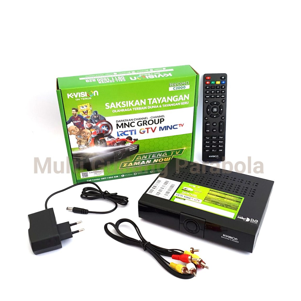 Receiver Kvision C 2000 BROMO Hybrid C Ku Susun Channel Open MNC Grup
