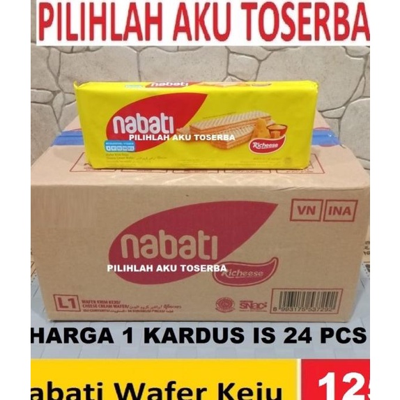 

Richeese Nabati Wafer Keju 130 Gr - ( Harga 1 Dus Isi 24 Pcs )