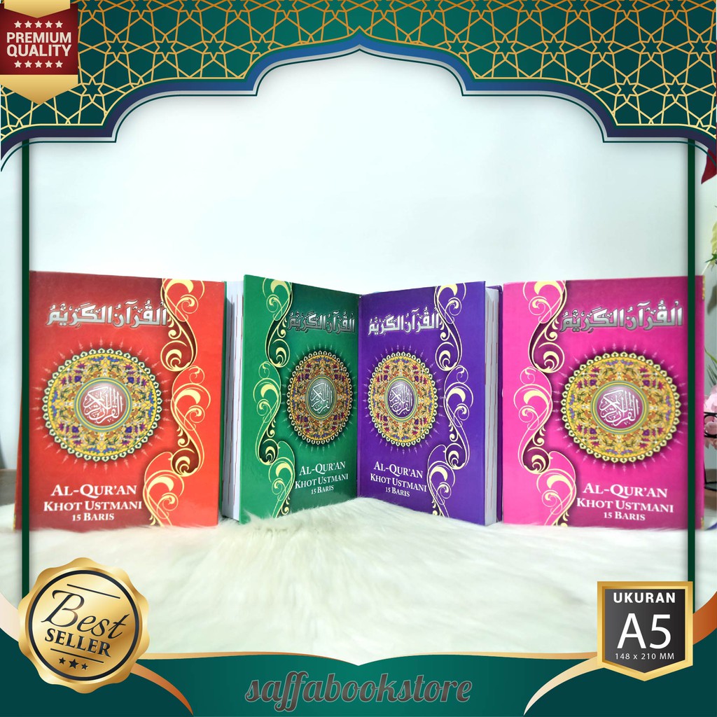 BISA COD - Al Quran Non Terjemah Khot Ustmani 15 Baris, Al Quran 30 Juz Lengkap, Mushaf Al Quran