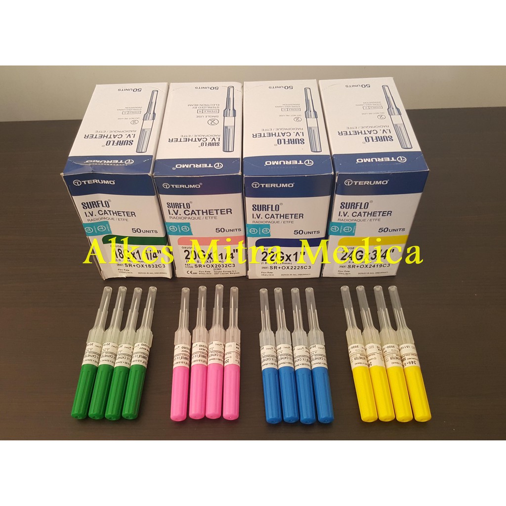 Surflo IV catheter Abocath jarum infus  18g 20g 22g 