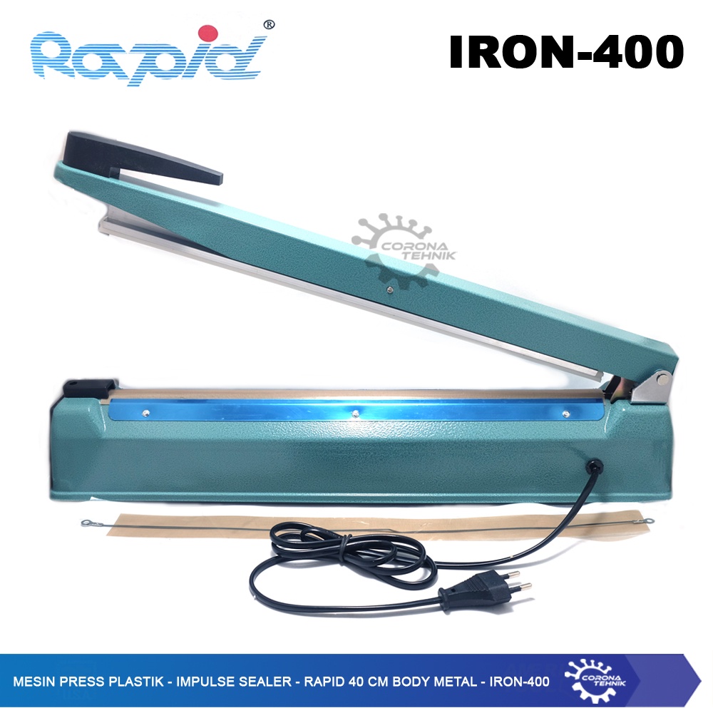 Impulse Sealer Rapid 40 cm Body Metal - IRON-400 - Mesin Press Plastik