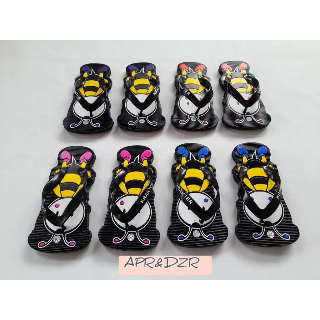 sandal anak krakter lebah/sandal anak murah/sandal anak lucu