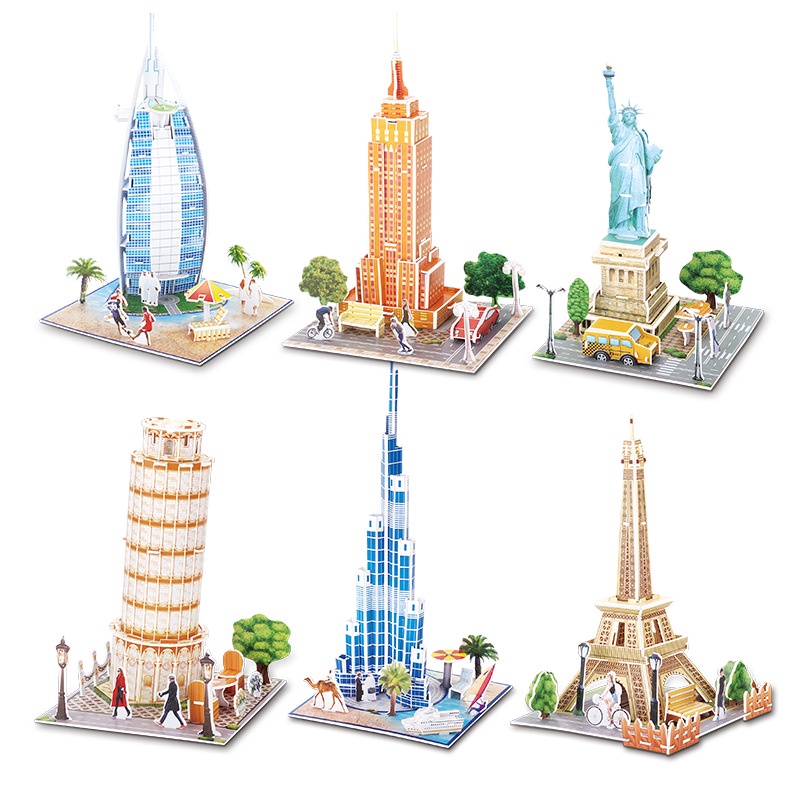 Puzzle Special Tower 3D DIY Foam Import Edisi Keajaiban Dunia