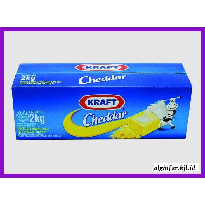 

Ujekujek- Keju Cheddar Kraft 2 Kg -Original.