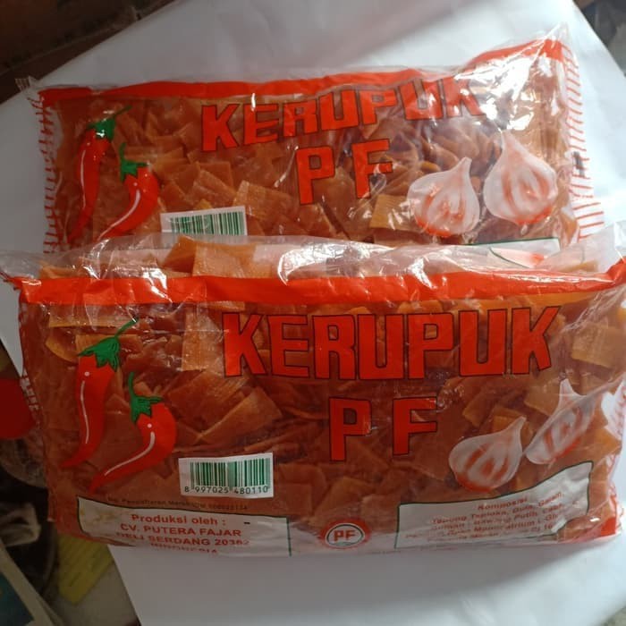 

Kerupuk PF Medan Bawang Cabai Kerupuk nasi/mie goreng 500g