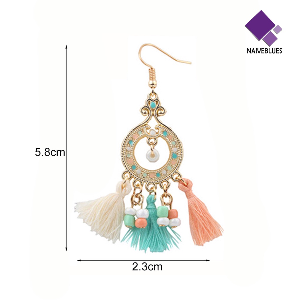 Anting Kait Juntai Bahan Alloy Gaya Bohemian Untuk Wanita