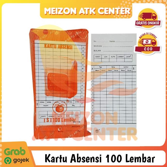 

Kartu Absensi [ Per Pak =100 lbr ]