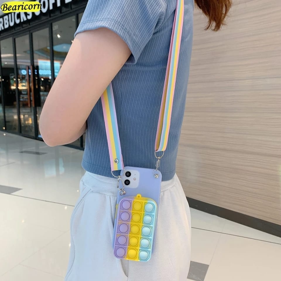 HOKKITERUS21⭐⭐⭐⭐⭐ TAS CASING HP POP IT selempang case hp pop it dompet pop it case pop it IPHONE 11 12 11pro 12pro max x xs xr xs max 6 7 8 plus 6 7 8 g