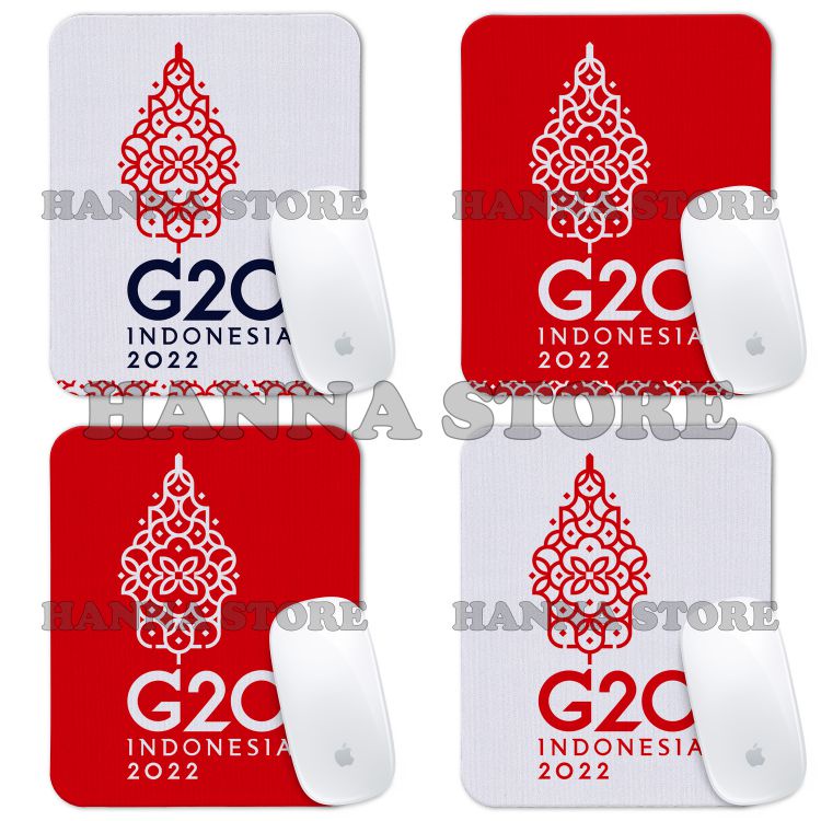 Mouse Pad Alas Laptop Komputer PC Souvenir Merchandise KTT Konferensi Tingkat Tinggi G20 Bali 2022
