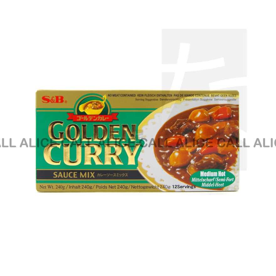 

S&B GOLDEN CURRY JAPANESE CURRY MIX MEDIUM HOT 220GR BUMBU KARI INSTAN