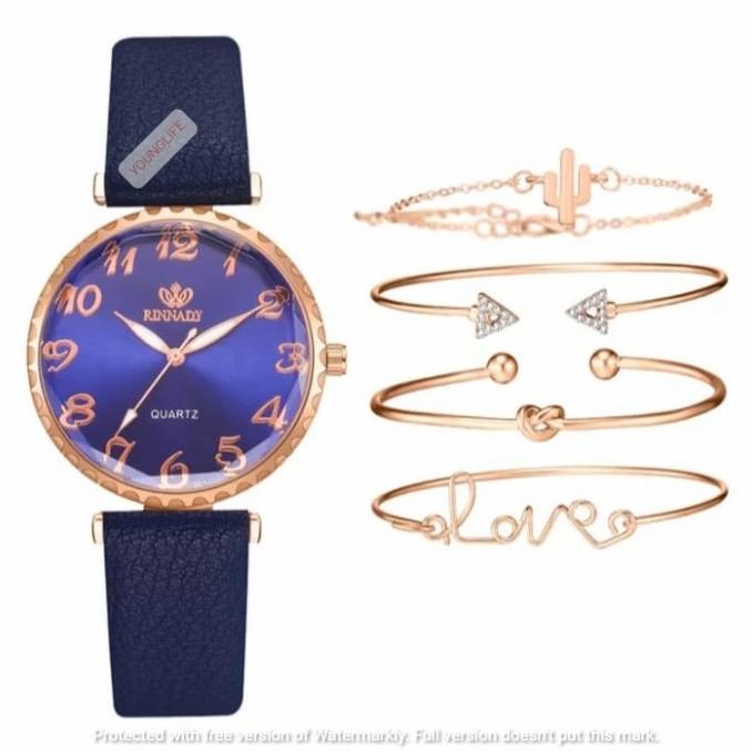 jam set gelang fashion wanita / set jam tangan wanita import premium Trusted Seller