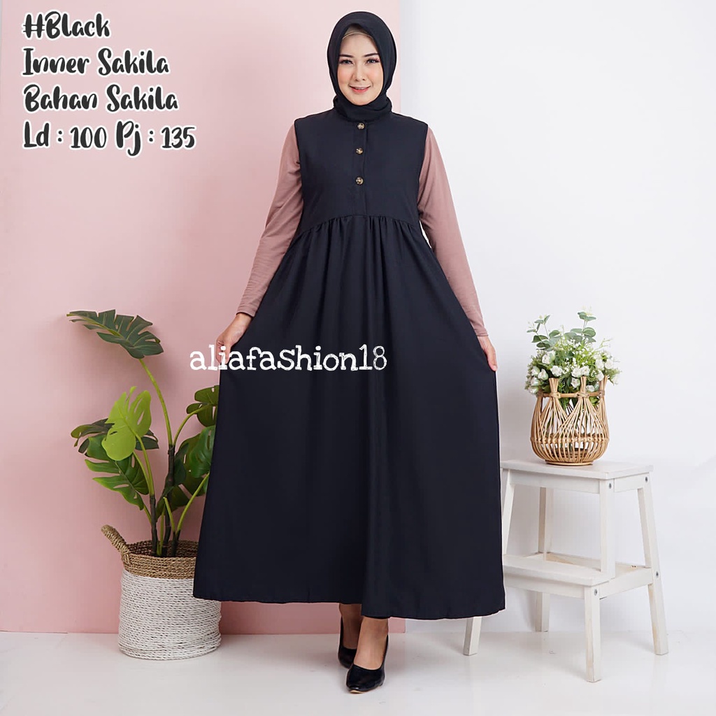 INNER DRESS KANCING/DALAMAN GAMIS TANPA LENGAN/INNER DRESS SHAKILA/LONG DRESS