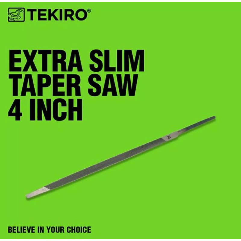 TEKIRO Kikir Segitiga Slim 4 inch Kikir Gergaji Kayu Slim Taper Slim Files 4&quot; Original Murah