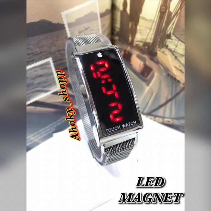 Premium Jam tangan wanita magnet Iphone kapsul LED apple Limited