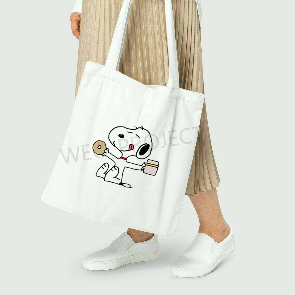 TOTE BAG KANVAS / TOTE BAG WANITA / TOTE BAG SNOPPY