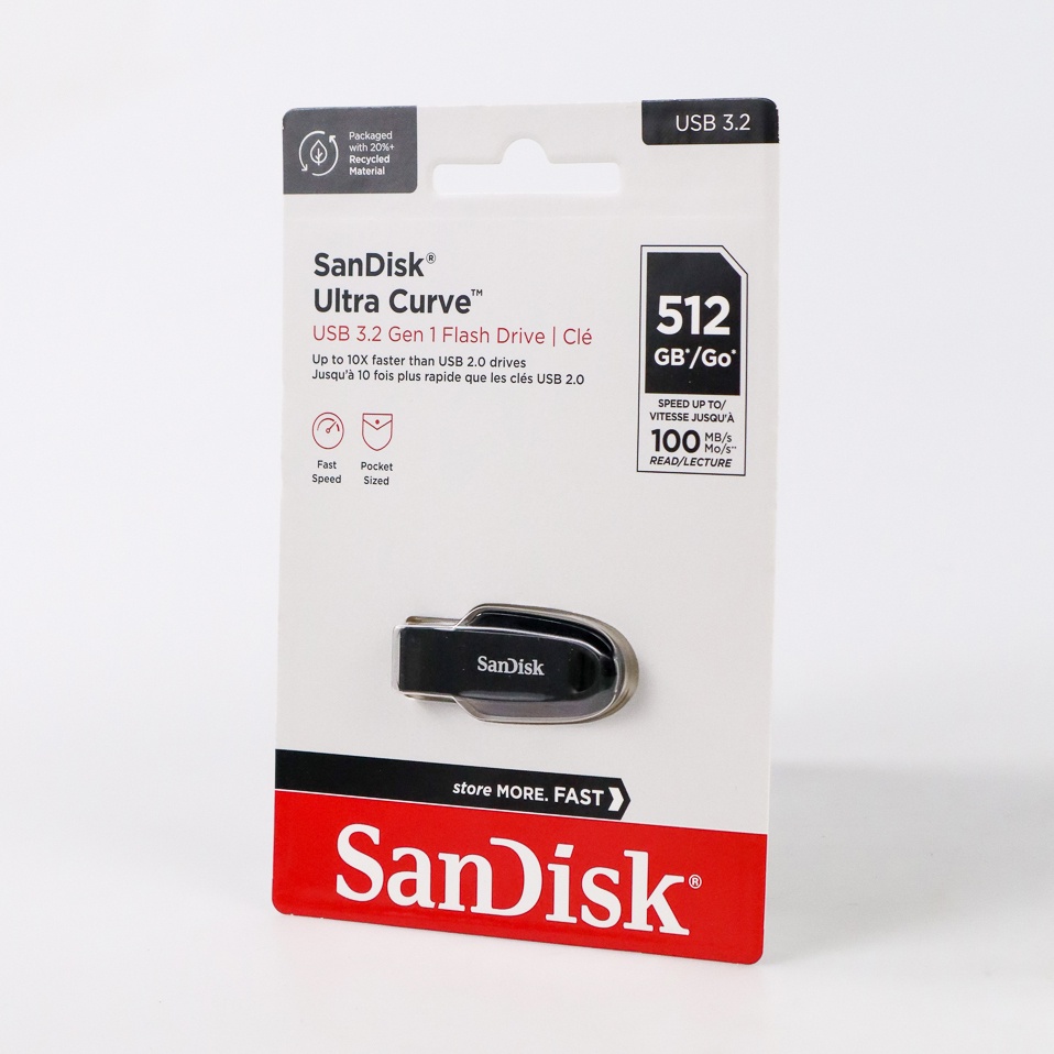 SanDisk Ultra Curve Flashdisk USB 3.2 512GB - SDCZ550 - Black